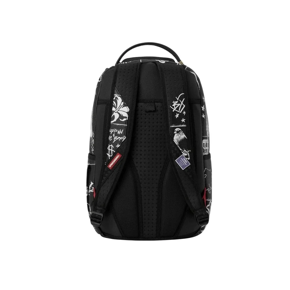 Sprayground x NYBG Bronx New York Botanical Garden Shark Backpack Black White